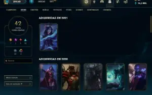 Conta de lol lvl 250