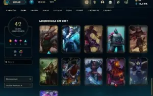 Conta de lol lvl 250