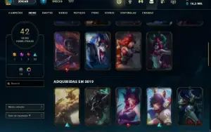 Conta de lol lvl 250