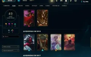 Conta de lol lvl 250