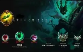 Conta muito boa League of legends plat 5 atual e skins raras