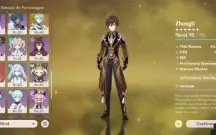 Conta Ar56 Com Zhongli,Venti,Ayaka,Kazuha. 11 Tier5 no total