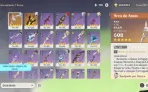 Conta Ar56 Com Zhongli,Venti,Ayaka,Kazuha. 11 Tier5 no total