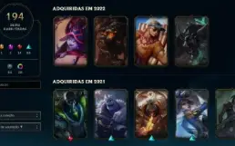 Conta mestre, full champions, 194 skins