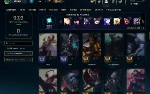 Unranked com 80 Champs e 42 Skins