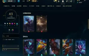 Unranked com 80 Champs e 42 Skins