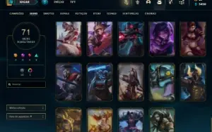 Conta de 2014 - 135 champs e 71 skin - Sem email confirmado