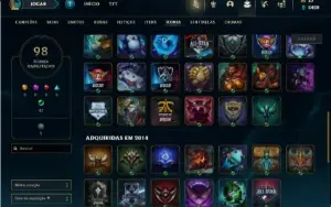 Conta de 2014 - 135 champs e 71 skin - Sem email confirmado
