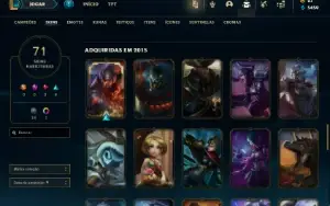 Conta de 2014 - 135 champs e 71 skin - Sem email confirmado