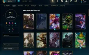 Conta de 2014 - 135 champs e 71 skin - Sem email confirmado