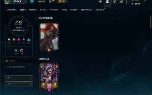 Diamante 3 com 110 Champs e 62 Skins ( MAIN ADC )