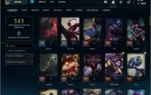 Conta bronze 1 afundada com 94 champs e 42 skins
