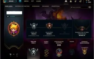 Conta bronze 1 afundada com 94 champs e 42 skins
