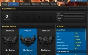 Conta LOL Gold V 2015 - MD10 por jogar