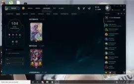 Conta com quase todos Campeões (falta apenas 11) 104 Skins