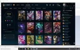 Conta com quase todos Campeões (falta apenas 11) 104 Skins