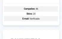 Vendo Acc LoL criada em 2017