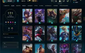 Unranked com 150 Champs e 121 Skins ( MID / ADC )