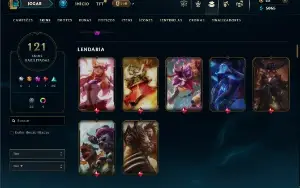 Unranked com 150 Champs e 121 Skins ( MID / ADC )