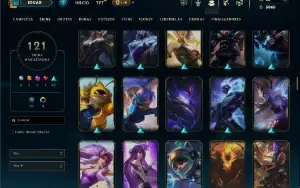 Unranked com 150 Champs e 121 Skins ( MID / ADC )