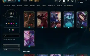 Unranked com 150 Champs e 121 Skins ( MID / ADC )