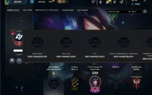 Unranked com 150 Champs e 121 Skins ( MID / ADC )