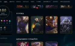 Conta de lol 2012 lvl 188 - 180 skin, 3 ultimate - 62 legado