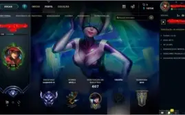 conta d4, todos champs, 95 skin habilitadas, 5 pg de runas.