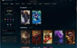 conta de league of legends