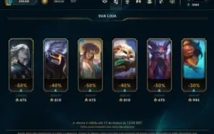 Conta Lol Esmeralda 4 com 31 Champions e 16 Skins + Espólios