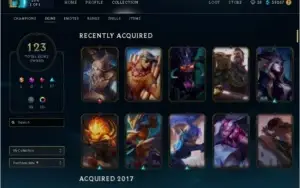 Conta de lol nv 37, diversas skins e muitas essências.