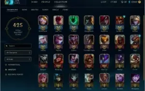 Conta de lol nv 37, diversas skins e muitas essências.