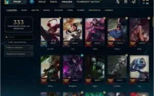 Conta Platina 90 campeões 44 skins