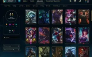 Conta Platina 90 campeões 44 skins