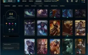 Conta Platina 90 campeões 44 skins