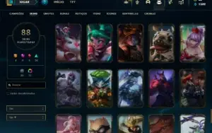 Unranked com 77 Champs e 88 Skins ( MAIN SUP )
