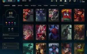 Unranked com 77 Champs e 88 Skins ( MAIN SUP )