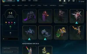 CONTA LOL D2 - 126 SKINS, EMOTE DE CHALLENGER