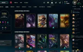 League of Legends - Conta LVL 188 - Season 3 - 106 Skins