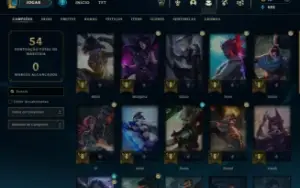 Conta LoL Ouro 1, 31 Champions, 29 Skins (2 Lendárias)