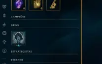 Conta LoL Ouro 1, 31 Champions, 29 Skins (2 Lendárias)