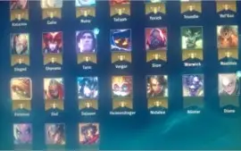 Conta nv 73, +73 CHAMP, + SKINS, elo prata 4 com BORDA .