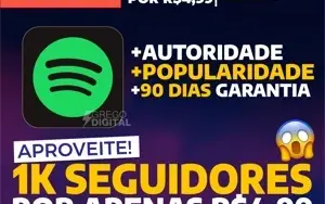 [Promoção] 1K Seguidores Spotify por apenas R$ 4,99
