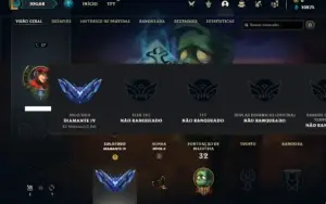 Conta diamante 4 com 25 Champs e 2 Skins