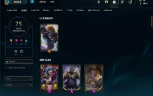 Conta Ferro 2 com 91 Champs e 75 Skins + 2 Prestigios