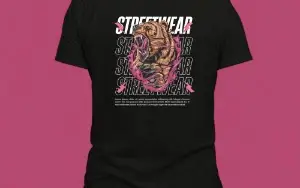 Camisa poliéster/ dry fit estampa Urso streetwear