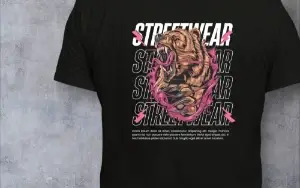 Camisa poliéster/ dry fit estampa Urso streetwear