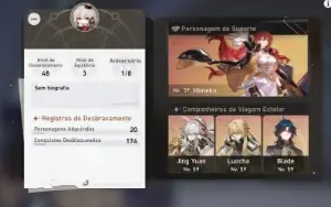 Honkai: Star Rail Blade + Assinatura + Luocha + Jing Yuan