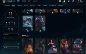 Conta Platina 4 com 44 Champs e 28 Skins