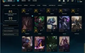 Conta Platina 4 com 44 Champs e 28 Skins